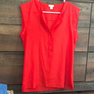 J crew sleeve less blouse size 2